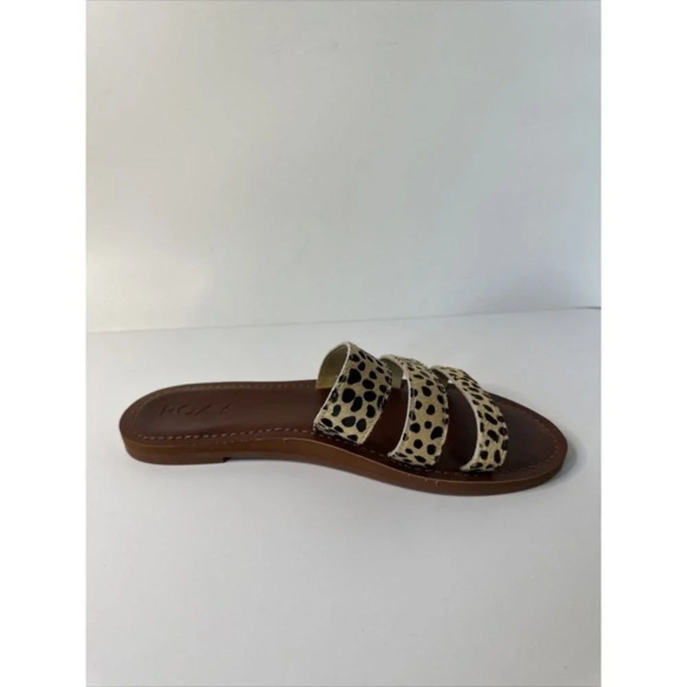 Roxy Women's Wyld Rose Leather Sandals CD4 Cheetah Print Size‎ US 7. Very Good.